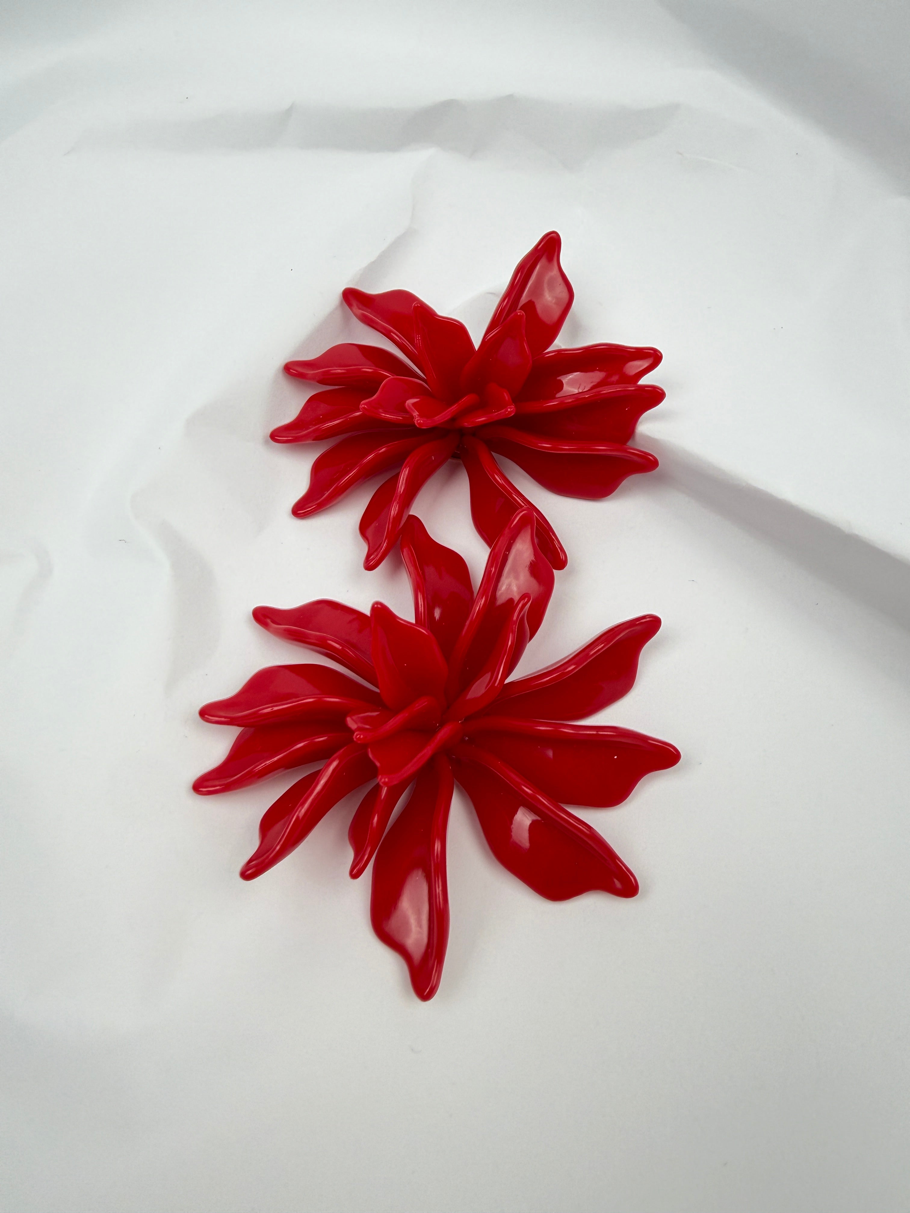 Orecchini Red Flower