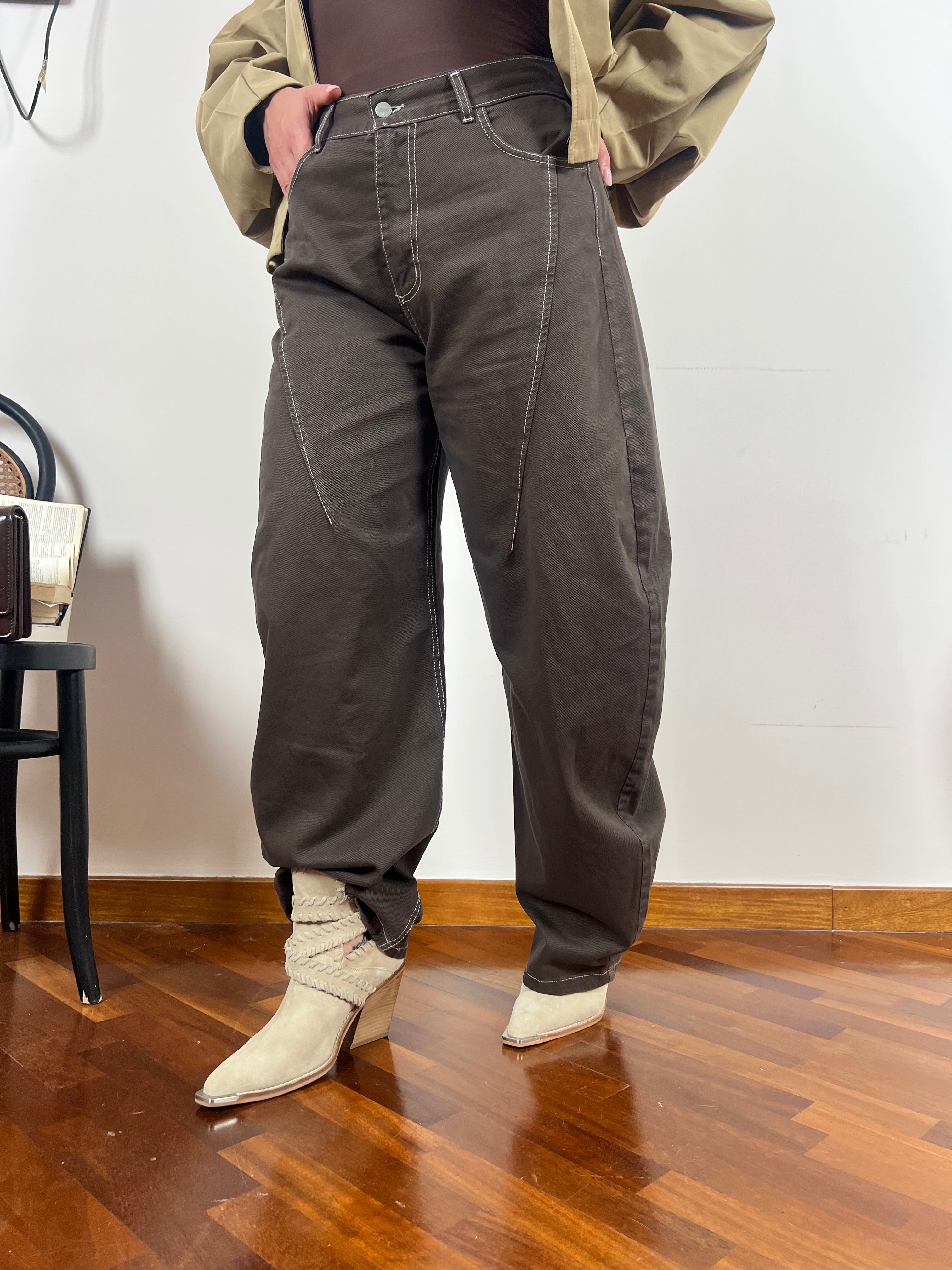 jeans brown ballon