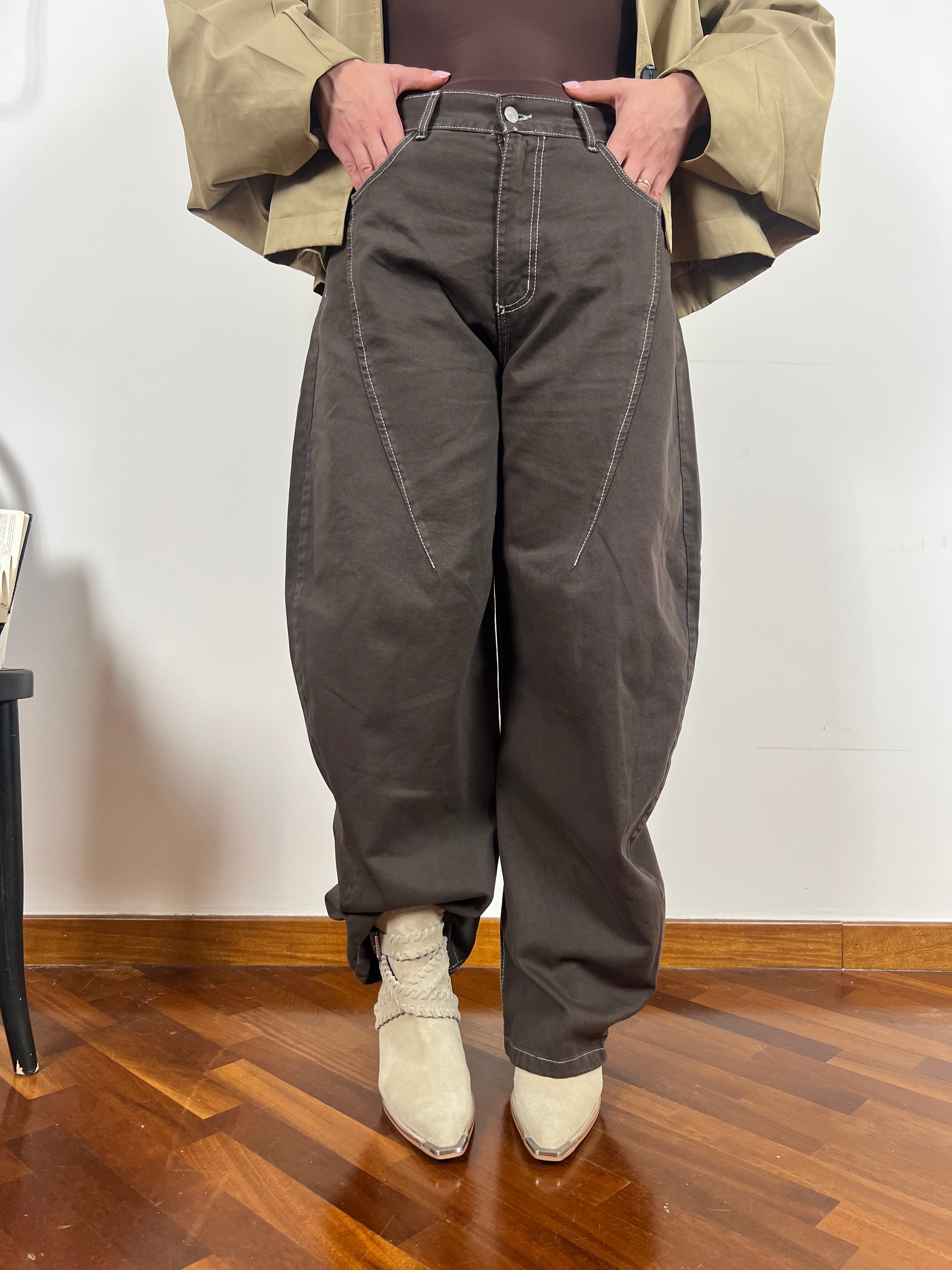 jeans brown ballon