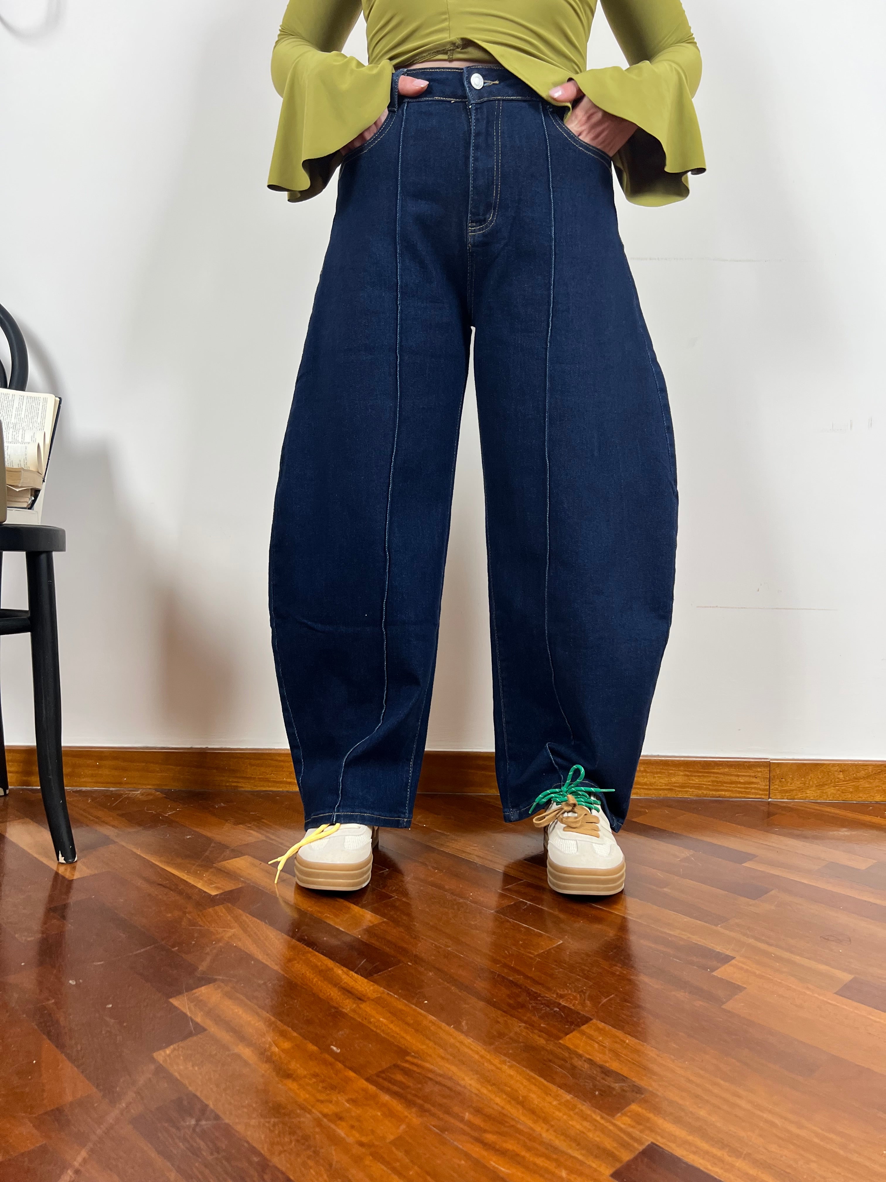 jeans dark blu balloon