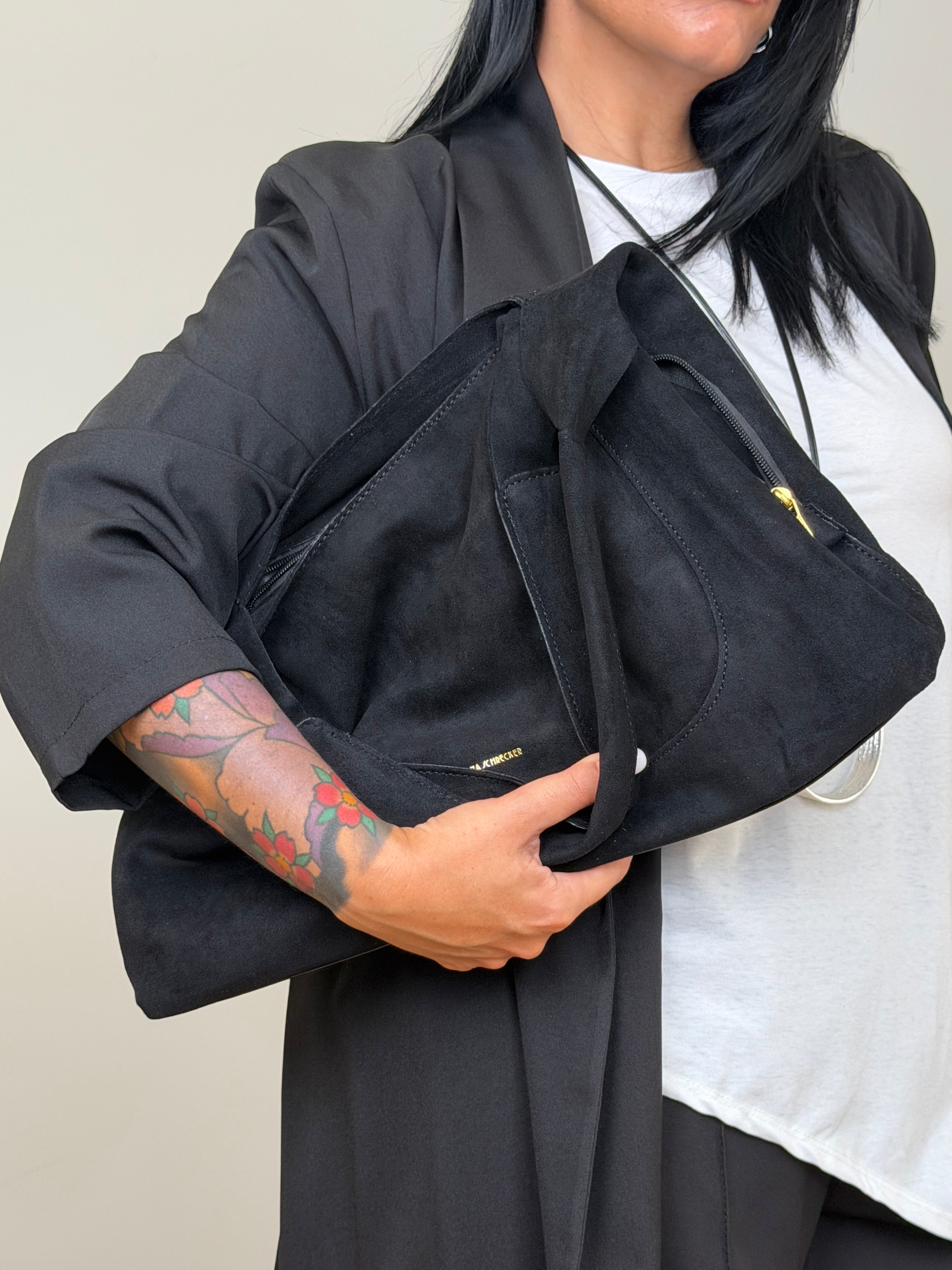 Borsa scamosciata